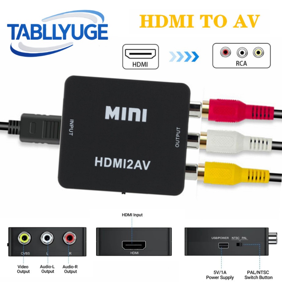 Hdmi Adapter Tablet - TABLLYUGE 1080P HDMI-compatible vers AV RCA