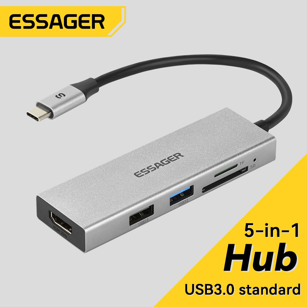Hdmi Adapter Tablet - Essager 5 en 1 USB C