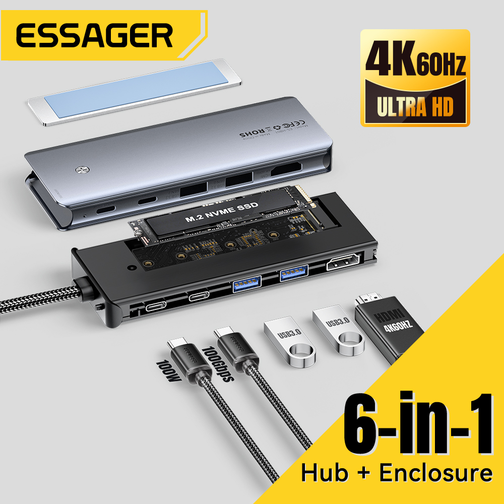 Hdmi Adapter Tablet - Essager USB C Hub avec boîtier
