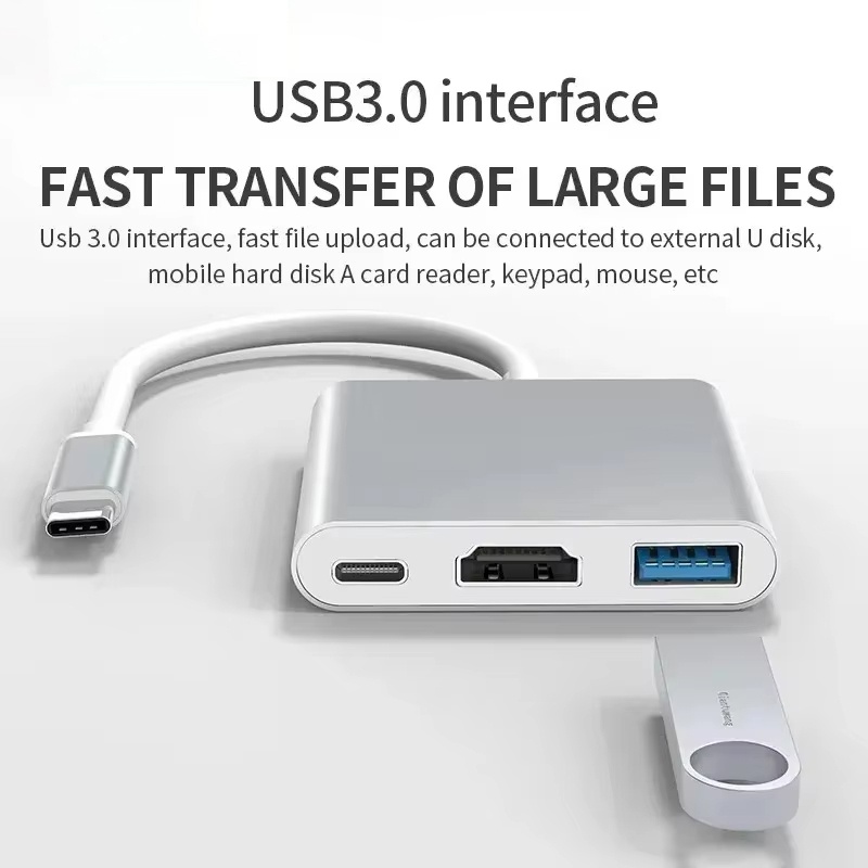 Hdmi Adapter Tablet - Adaptateur 3 en 1 Type C