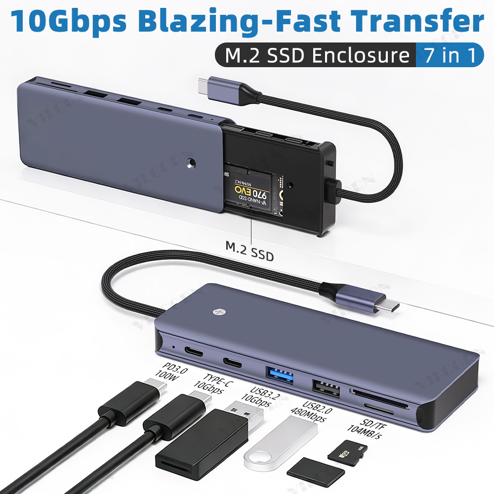 Hub USB C 7 en 1 pour MacBook  - Usb Hub Type C avis et prix