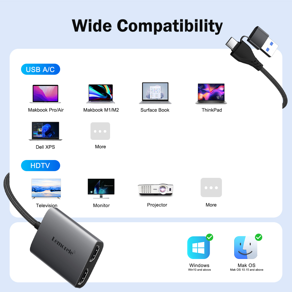 Lemorele – adaptateur double H - Hdmi Adapter Tablet avis et prix